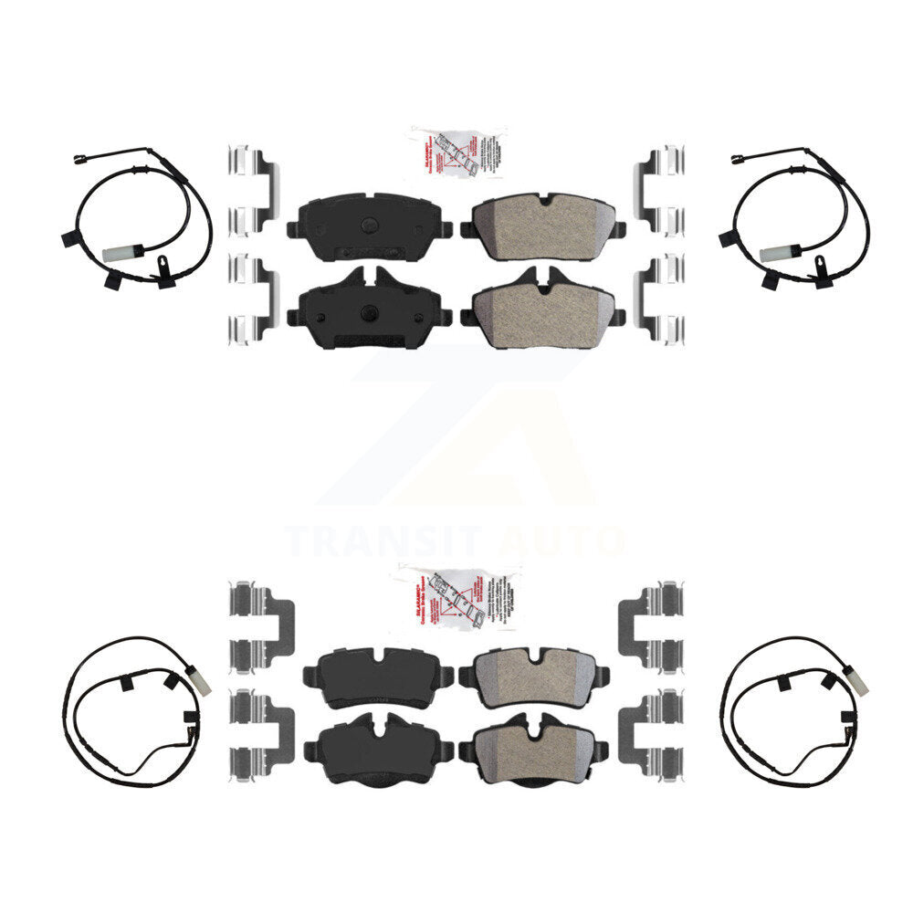 Front Rear Ceramic Disc Brake Pads And Wear Sensors Kit For Mini Cooper KNW-101425
