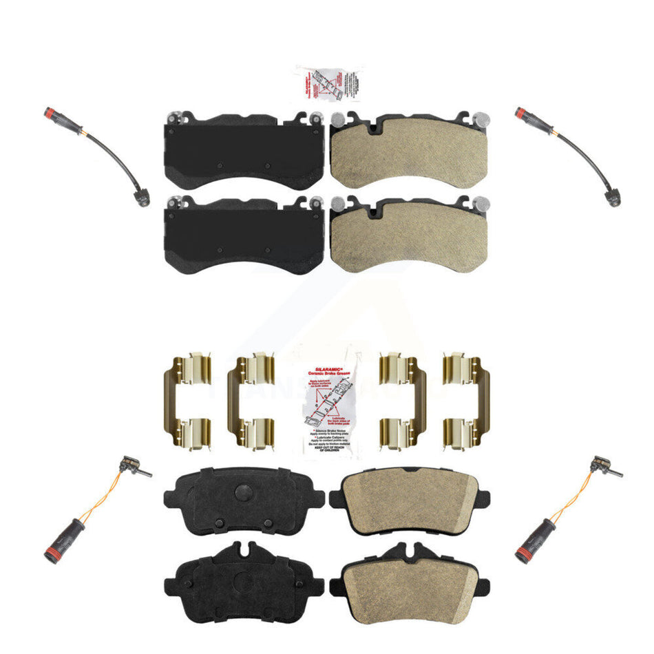 Front Rear Ceramic Brake Pad & Wear Sensor Kit For Mercedes-Benz ML63 AMG GL63 GLE63 5.5L KNW-101427