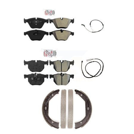 Front Rear Ceramic Brake Pads & Wear Sensor Kit (5Pc) For 2013 BMW X1 xDrive35i with 3.0L KNW-101442