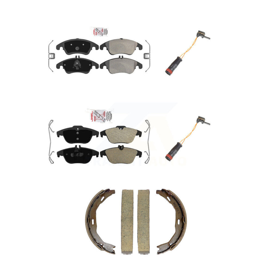 Front Rear Ceramic Brake Pads Wear Sensor Kit (5Pc) For Mercedes-Benz C300 C350 E350 E550 KNW-101446