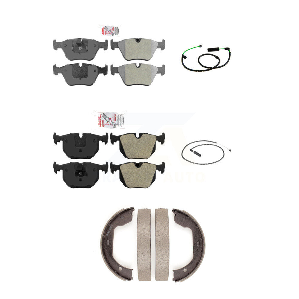 Front Rear Ceramic Disc Brake Pads And Wear Sensors Kit (5Pc) For BMW X3 3.0L KNW-101448