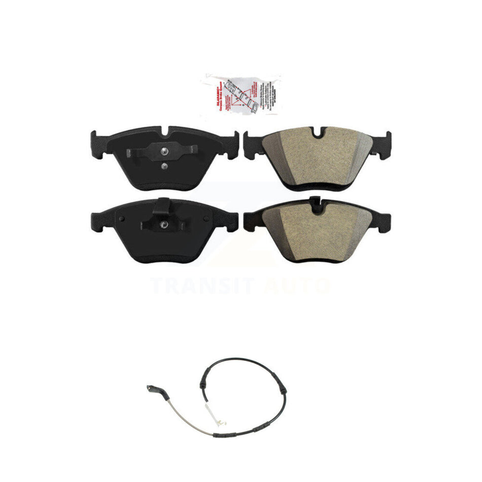Front Ceramic Disc Brake Pads And Wear Sensors Kit For 2013 BMW X1 xDrive35i with 3.0L KNW-101469
