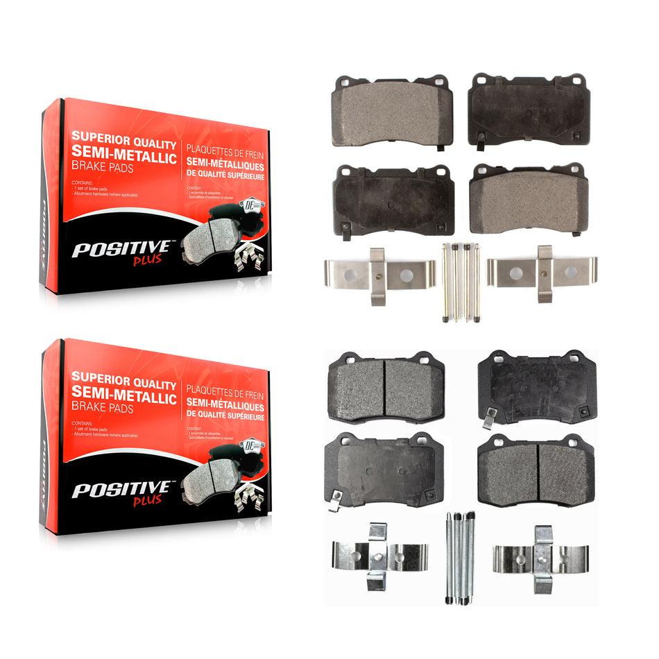 Front Rear Semi-Metallic Brake Pads Kit For Cadillac CTS Tesla STS X S KPF-100002