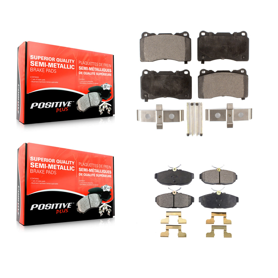 Front Rear Semi-Metallic Brake Pads Kit For Ford Mustang KPF-100003