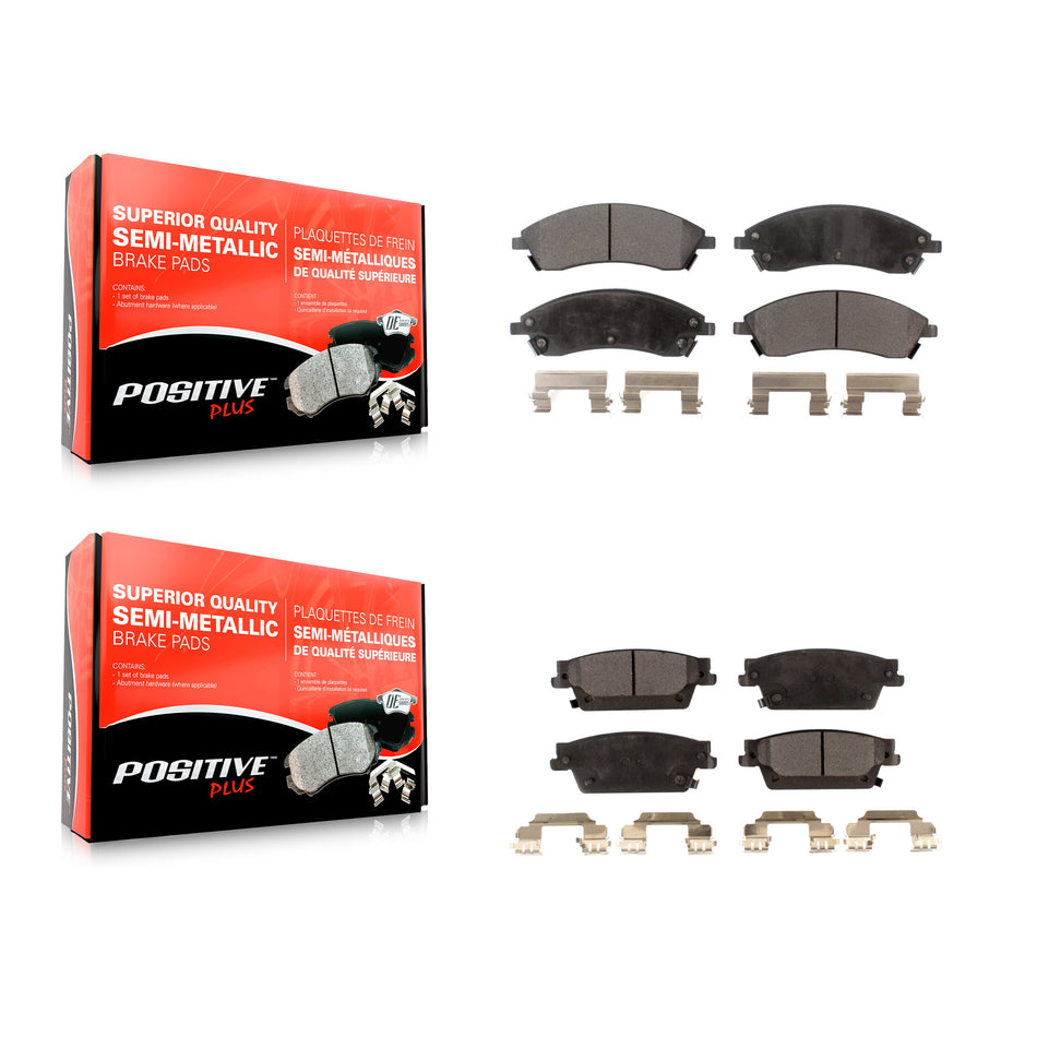 Front Rear Semi-Metallic Brake Pads Kit For Cadillac SRX CTS STS KPF-100015