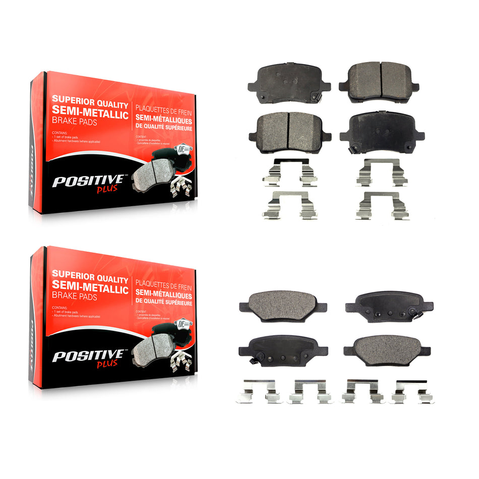 Front Rear Semi-Metallic Brake Pads Kit For Chevrolet Cobalt Malibu Saturn Ion HHR Pontiac G6 Pursuit KPF-100018