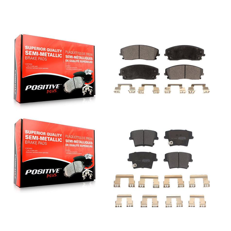 Front Rear Semi-Metallic Brake Pads Kit For Dodge Charger Chrysler 300 Challenger Magnum KPF-100027