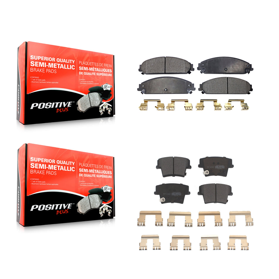 Front Rear Semi-Metallic Brake Pads Kit For Dodge Charger Chrysler 300 Challenger Magnum KPF-100028