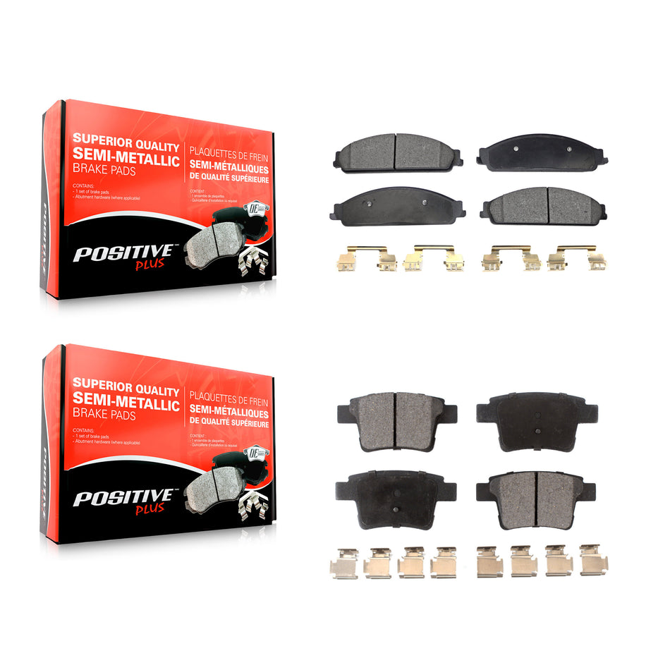 Front Rear Semi-Metallic Brake Pads Kit For Ford Five Hundred Freestyle Taurus Mercury Montego X Sable KPF-100036