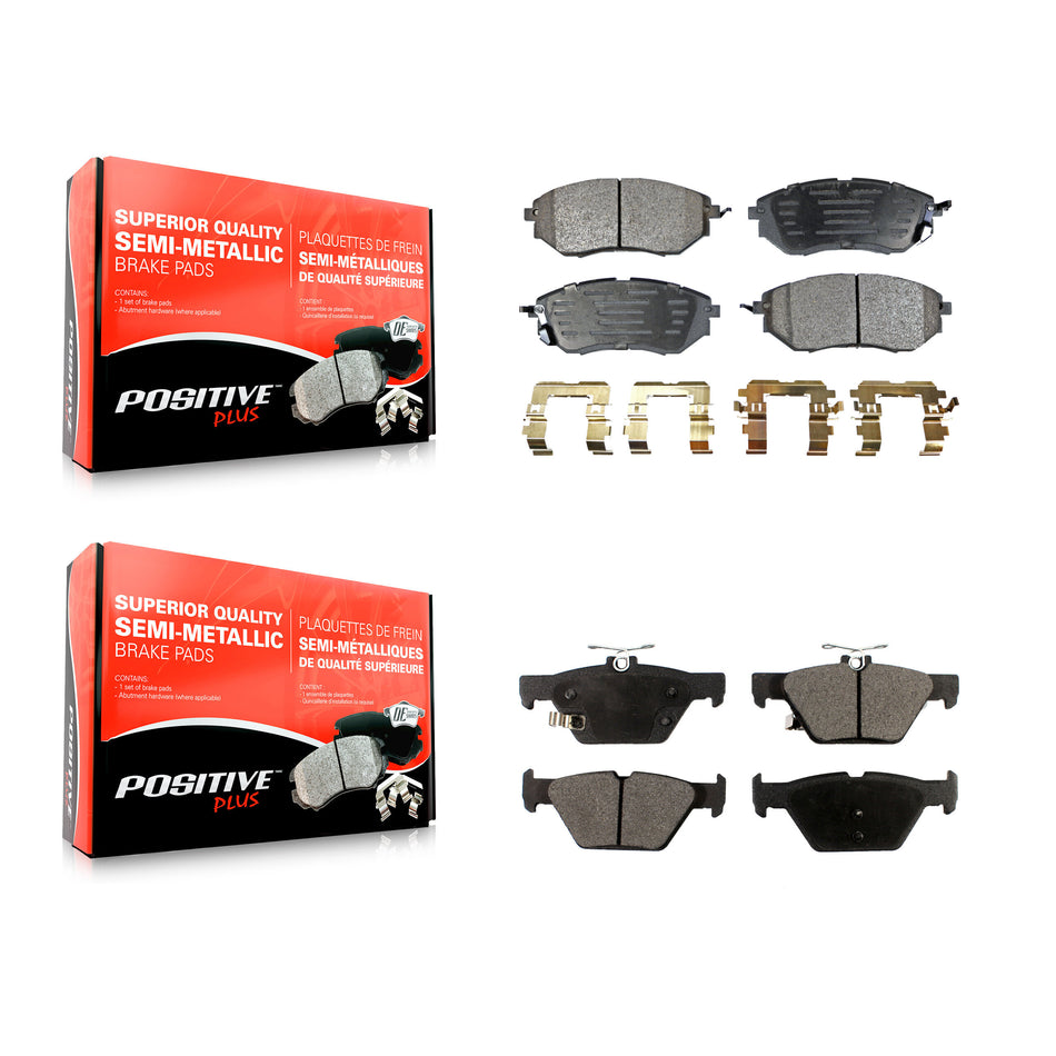 Front Rear Semi-Metallic Brake Pads Kit For Subaru Outback Legacy WRX KPF-100041