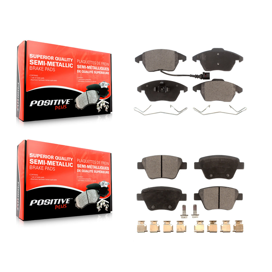 Front Rear Semi-Metallic Brake Pads Kit For Volkswagen Jetta Beetle GTI Eos Golf Audi A3 Quattro KPF-100054