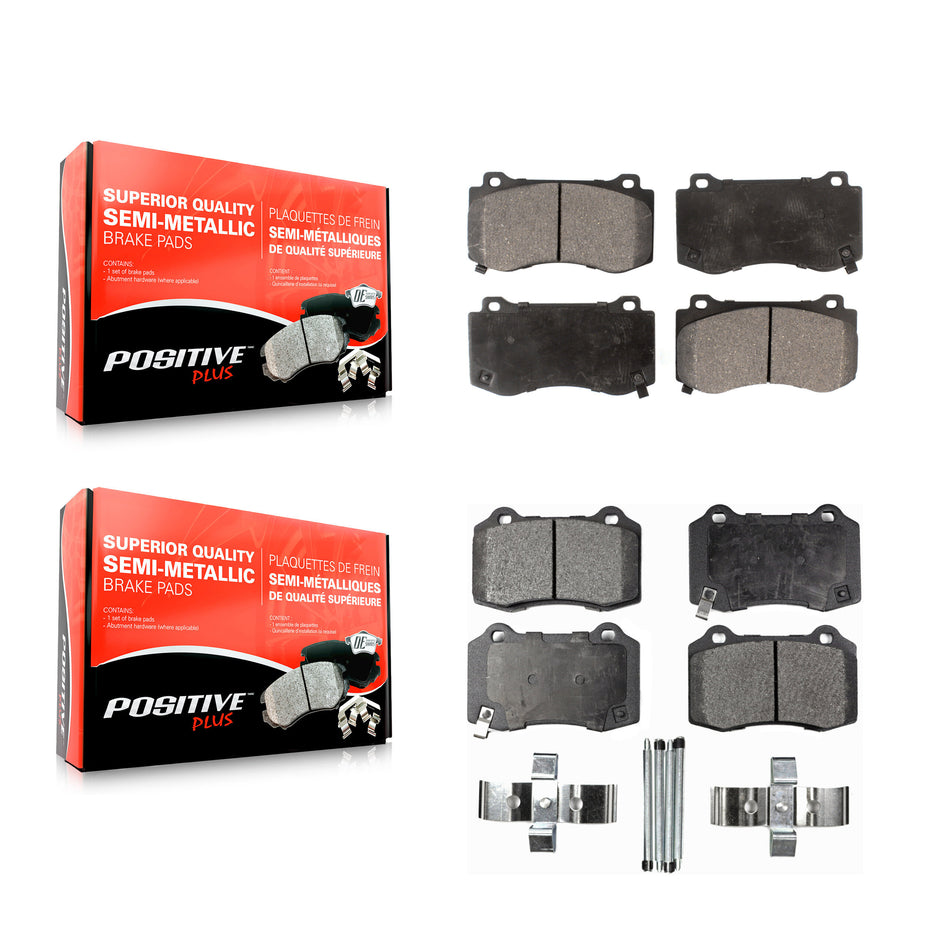 Front Rear Semi-Metallic Brake Pads Kit For Dodge Charger Chrysler 300 Challenger Jeep Grand Cherokee Magnum KPF-100060