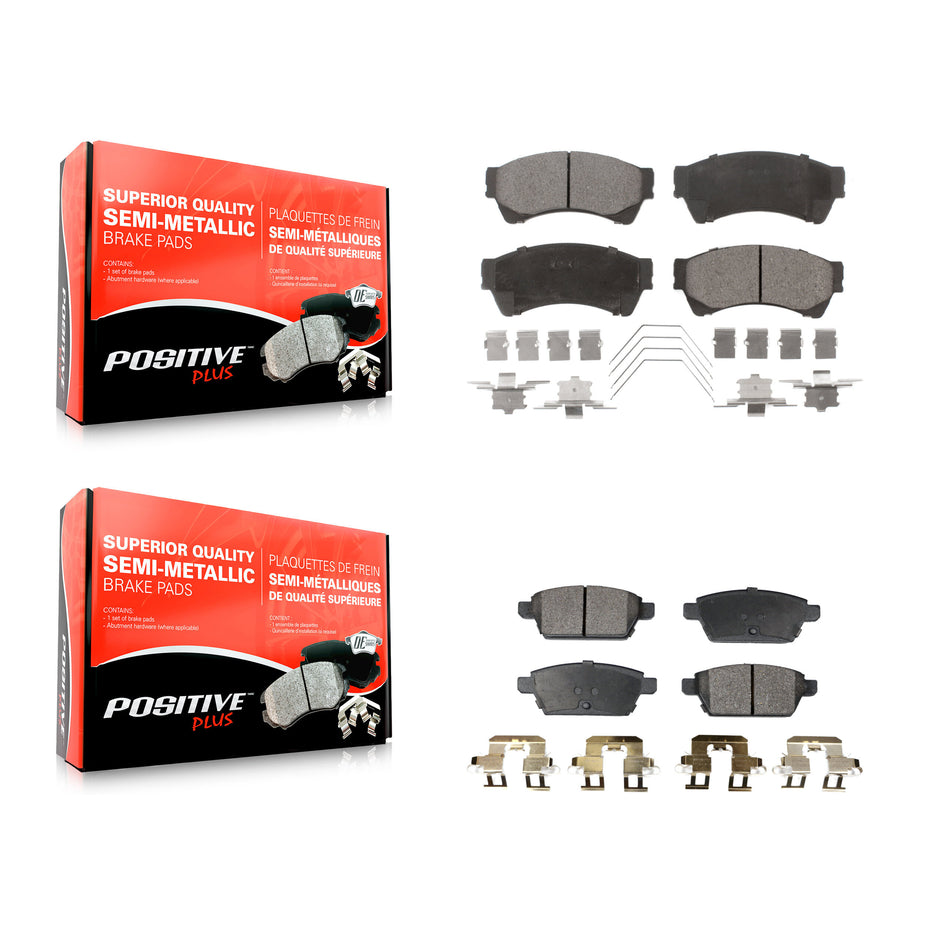 Front Rear Semi-Metallic Brake Pads Kit For Ford Fusion Mazda 6 Lincoln MKZ Mercury Milan Zephyr KPF-100069