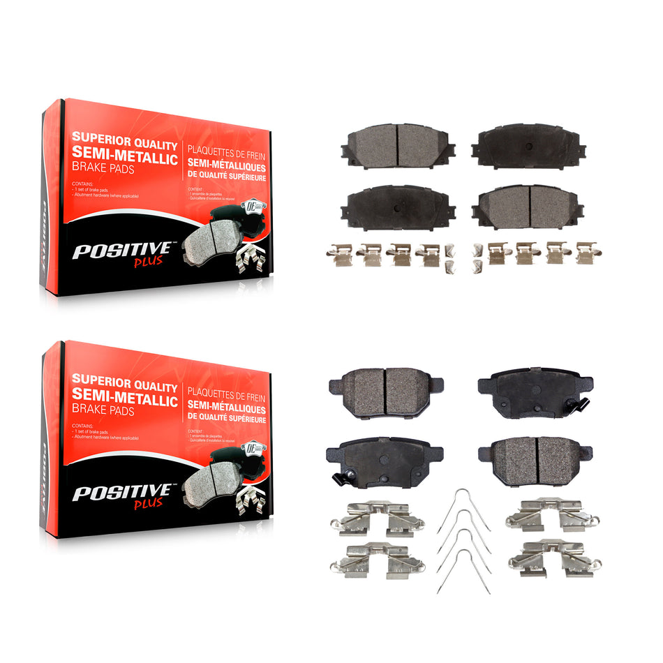Front Rear Semi-Metallic Brake Pads Kit For Toyota Prius Corolla Lexus CT200h Prime Plug-In KPF-100076