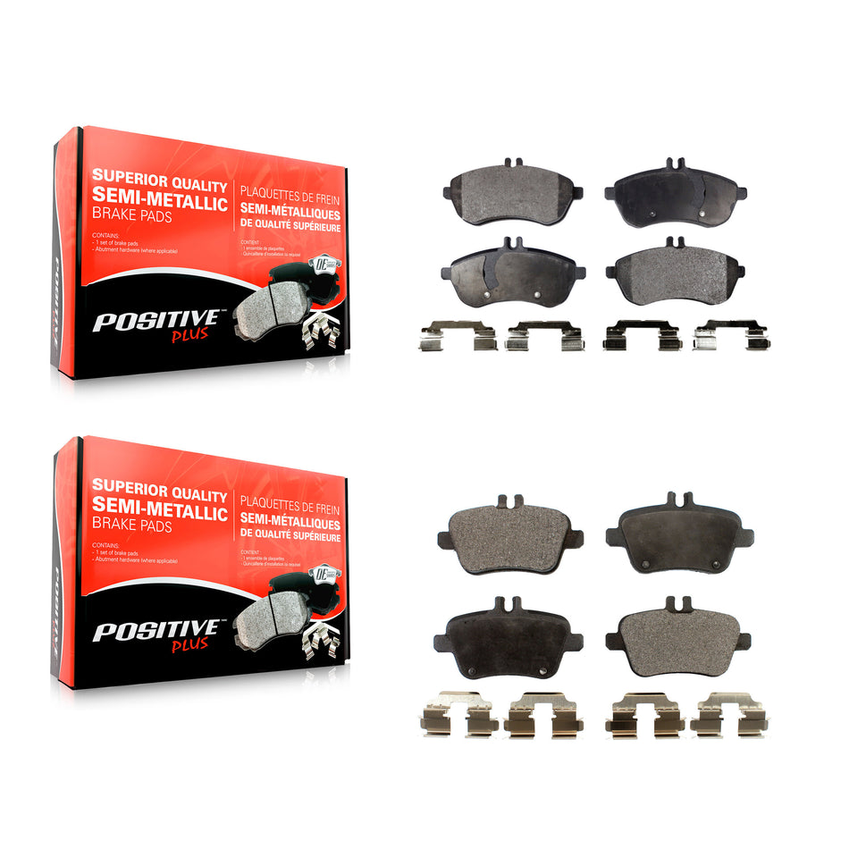 Front Rear Semi-Metallic Brake Pads Kit For 2012-2015 Mercedes-Benz SLK250 Without Sport Package KPF-100131