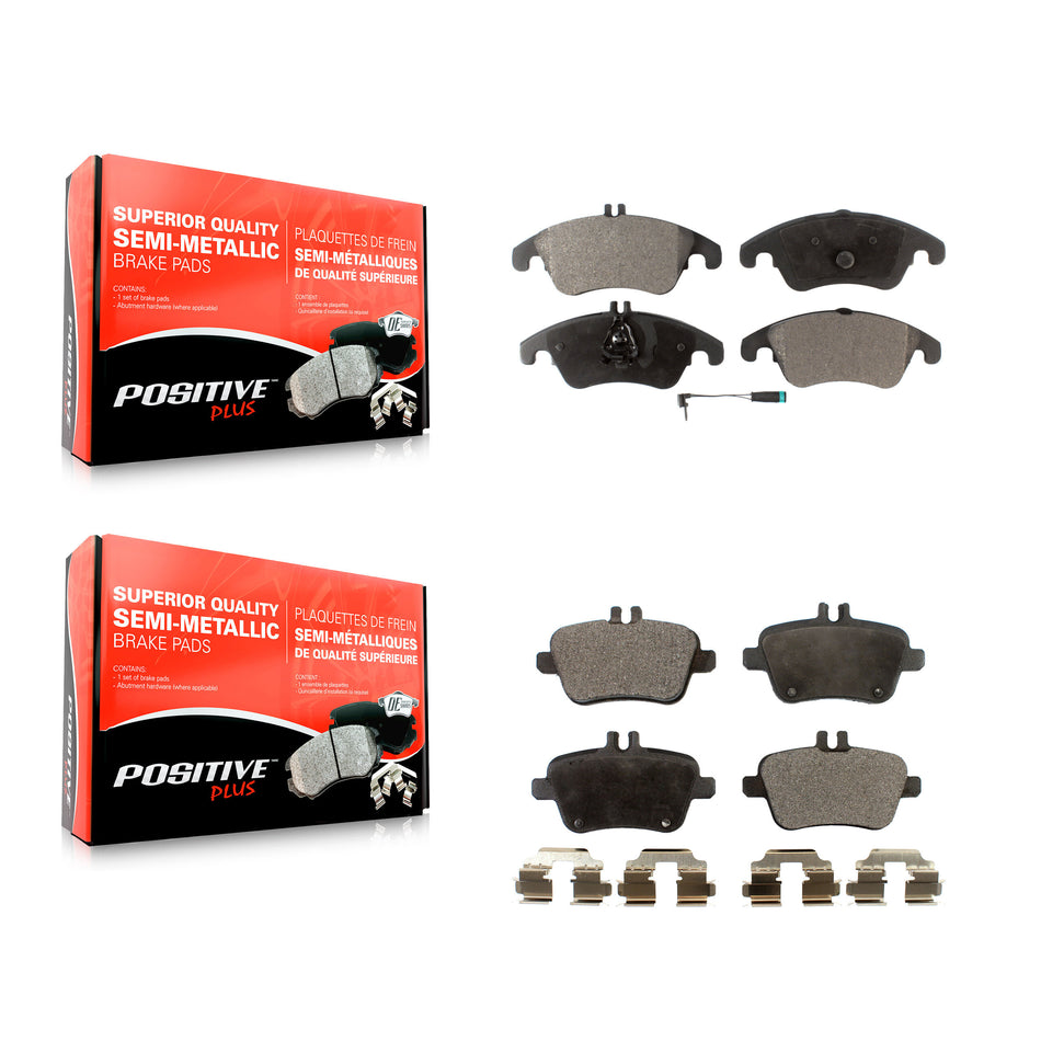 Front Rear Semi-Metallic Brake Pads Kit For Mercedes-Benz SLK250 SLK350 SLK300 SLC300 KPF-100133
