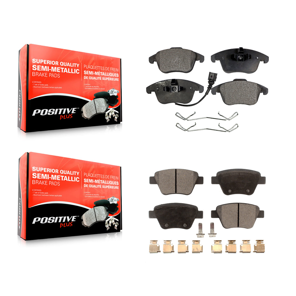 Front Rear Semi-Metallic Brake Pads Kit For Volkswagen Passat KPF-100148