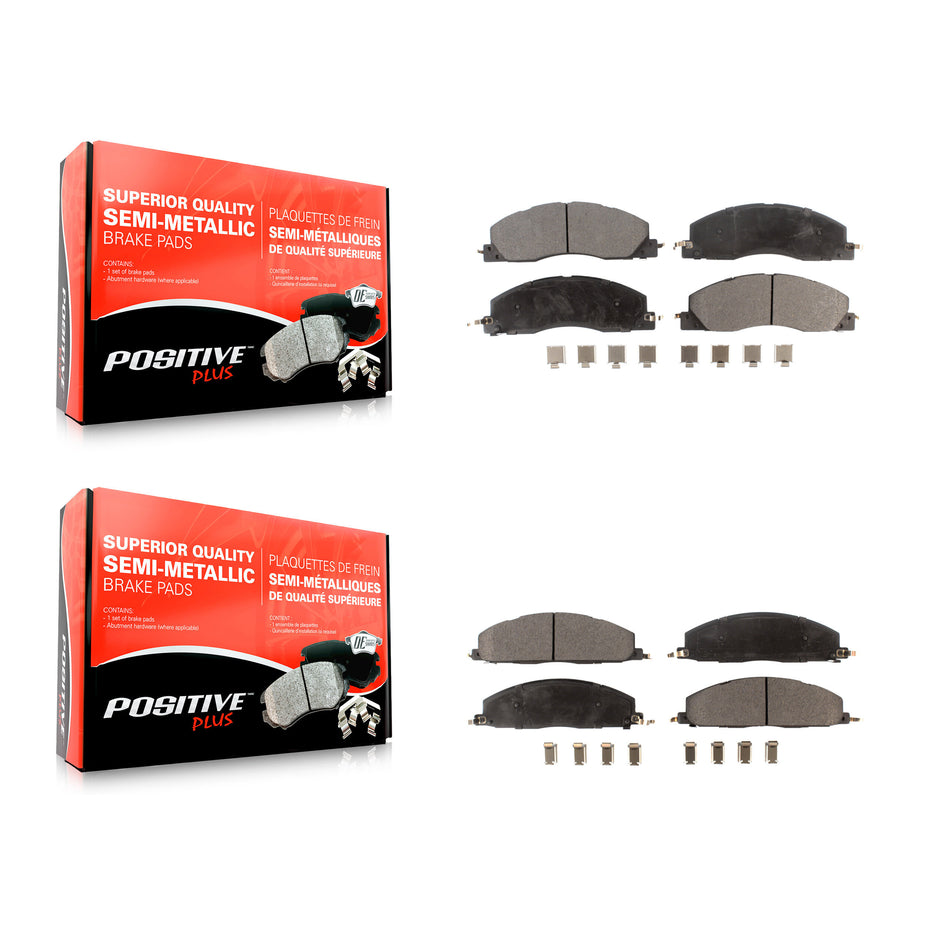 Front Rear Semi-Metallic Brake Pads Kit For Ram 2500 3500 1500 Dodge KPF-100157
