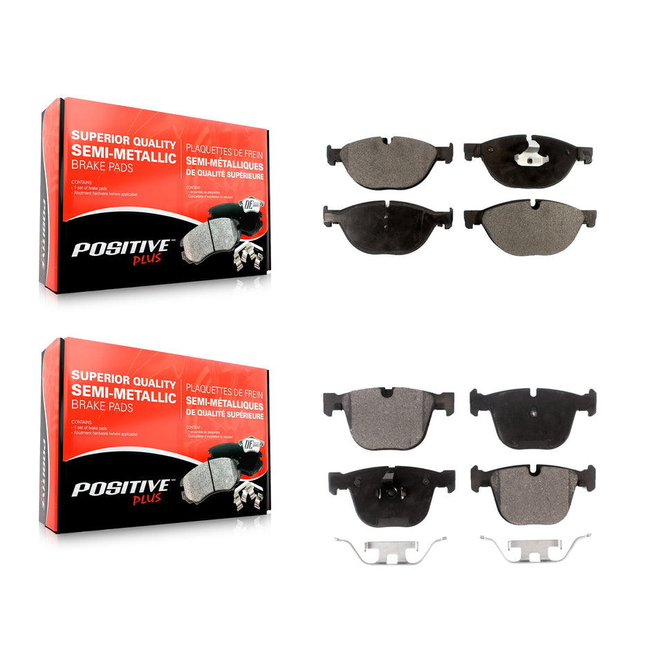 Front Rear Semi-Metallic Brake Pads Kit For BMW 750Li xDrive 750i 740Li 740i 535i GT 550i Alpina B7 B7L ActiveHybrid 7 KPF-100168