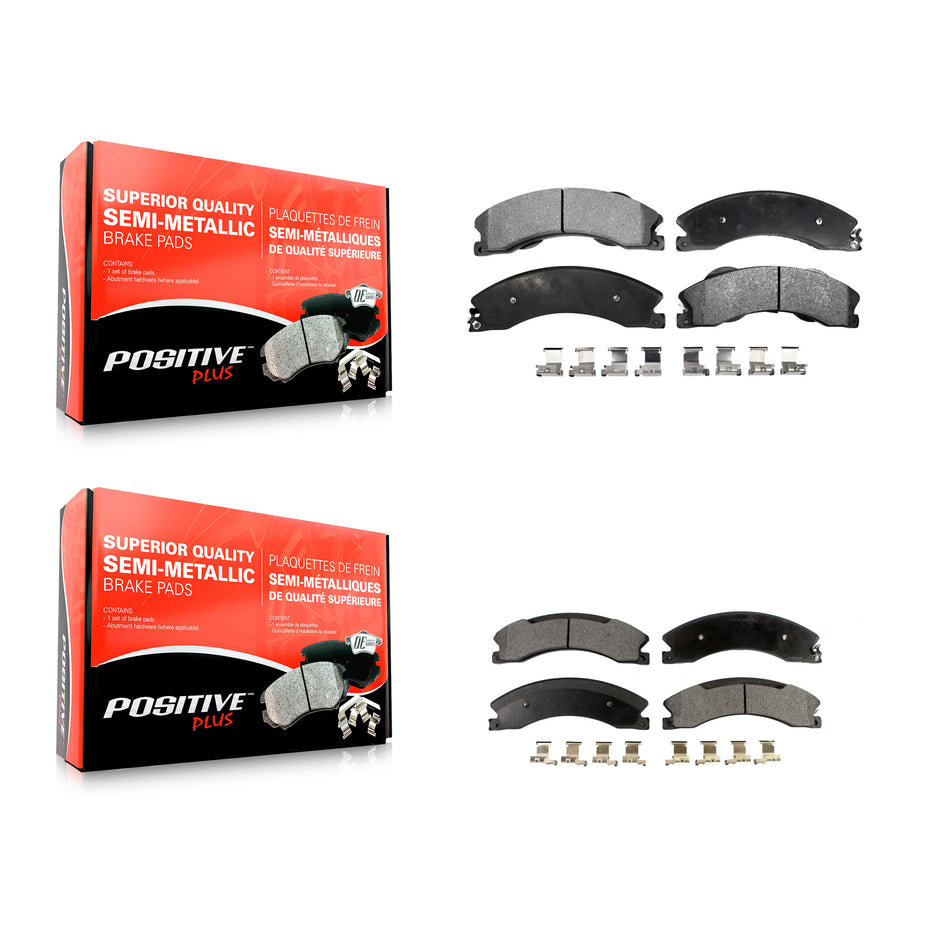 Front Rear Semi-Metallic Brake Pads Kit For Nissan NV2500 TITAN XD NV3500 NV1500 KPF-100169