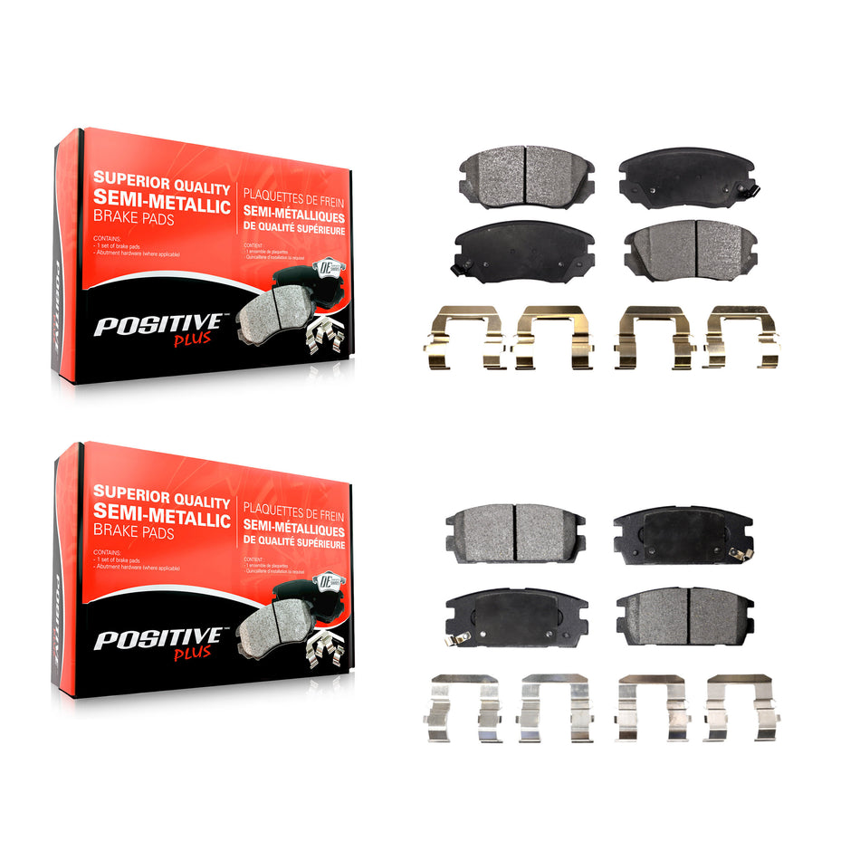 Front Rear Semi-Metallic Brake Pads Kit For 2010-2017 Chevrolet Equinox GMC Terrain KPF-100178
