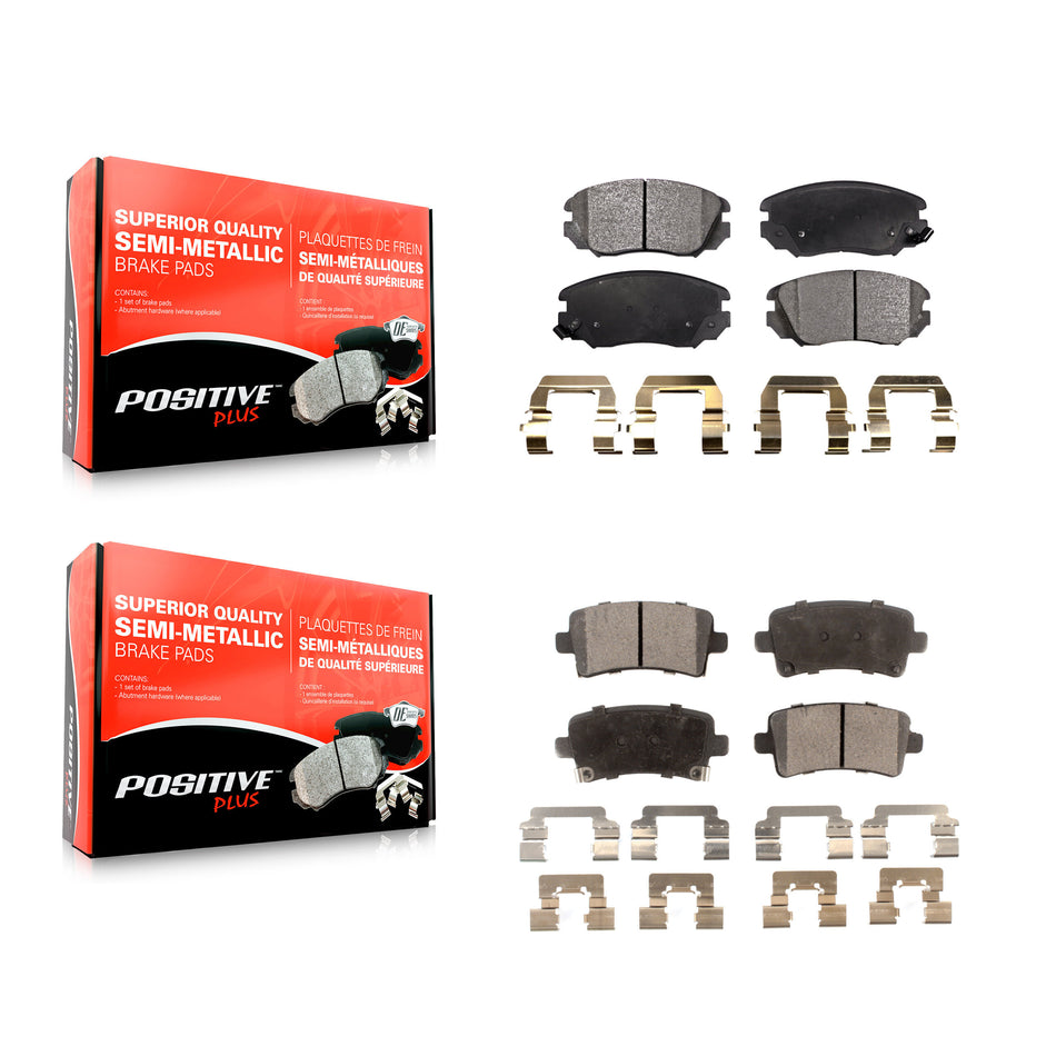 Front Rear Semi-Metallic Brake Pads Kit For Chevrolet Malibu Buick Impala LaCrosse Regal Limited Saab 9-5 Allure KPF-100179