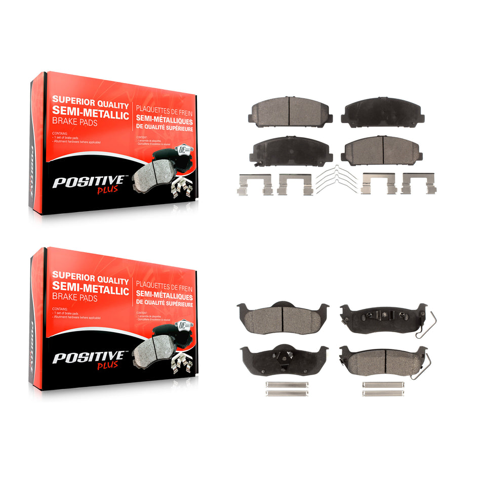 Front Rear Semi-Metallic Brake Pads Kit For Nissan Titan Armada Infiniti QX56 INFINITI TITAN KPF-100206