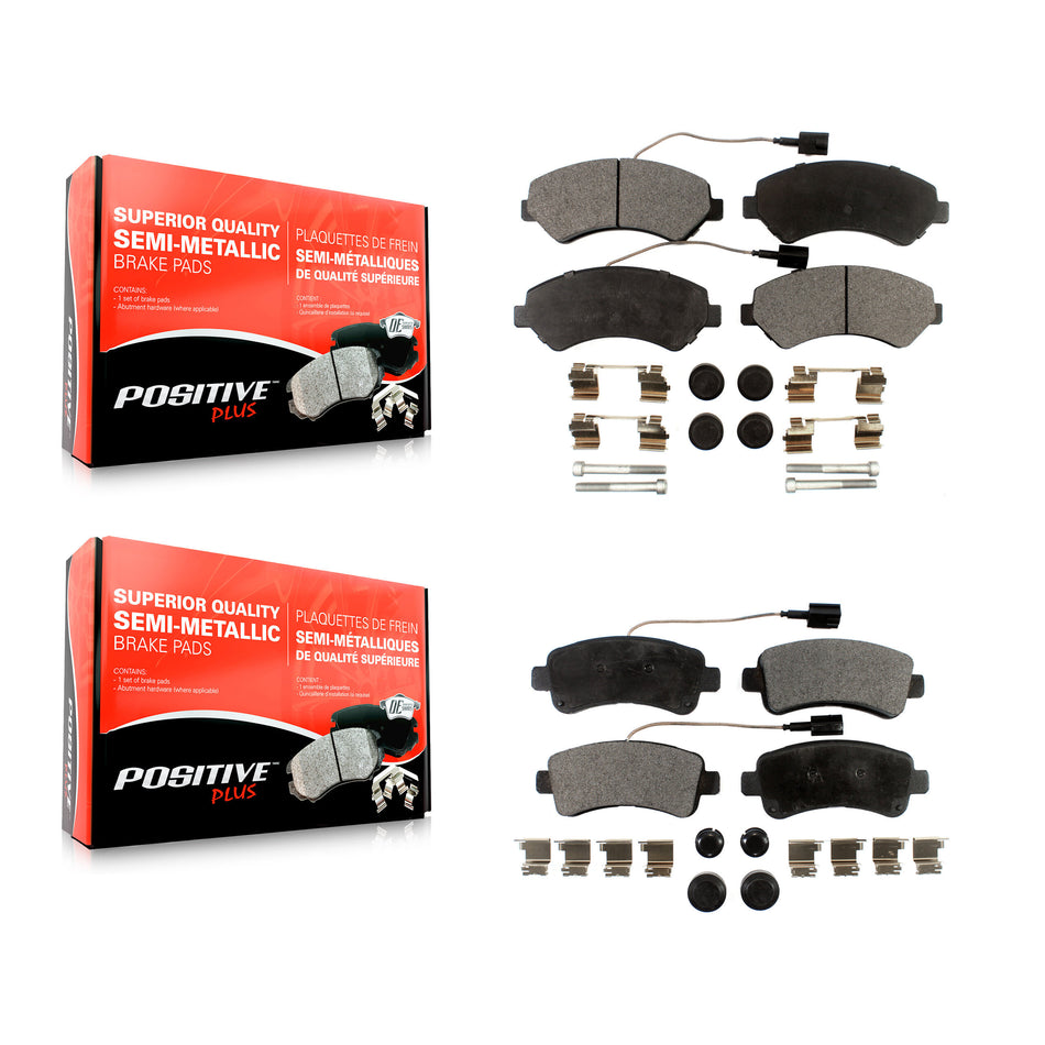 Front Rear Semi-Metallic Brake Pads Kit For Ram ProMaster 1500 2500 3500 KPF-100218