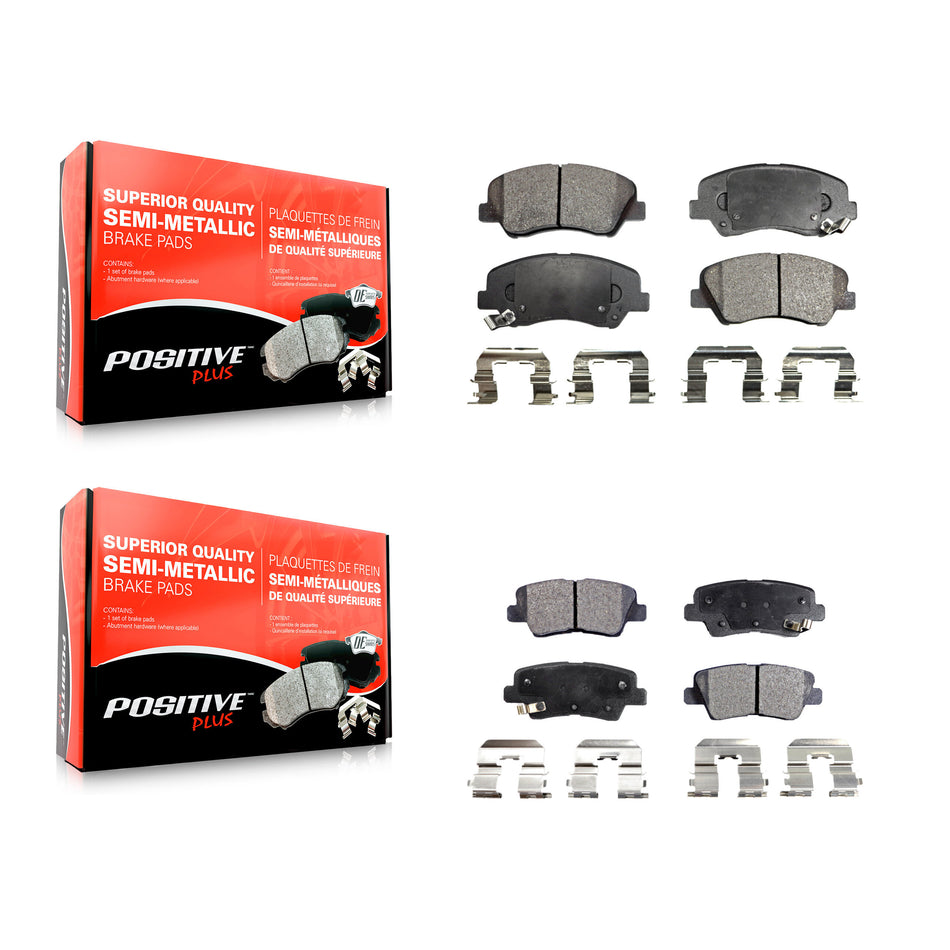 Front Rear Semi-Metallic Brake Pads Kit For Hyundai Elantra Kia Accent Forte Rio Veloster GT Forte5 Coupe Koup KPF-100220