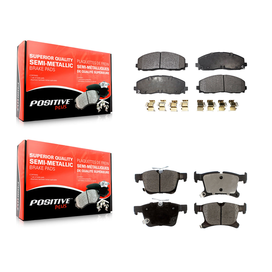 Front Rear Semi-Metallic Brake Pads Kit For Chrysler Pacifica Voyager Grand Caravan KPF-100233