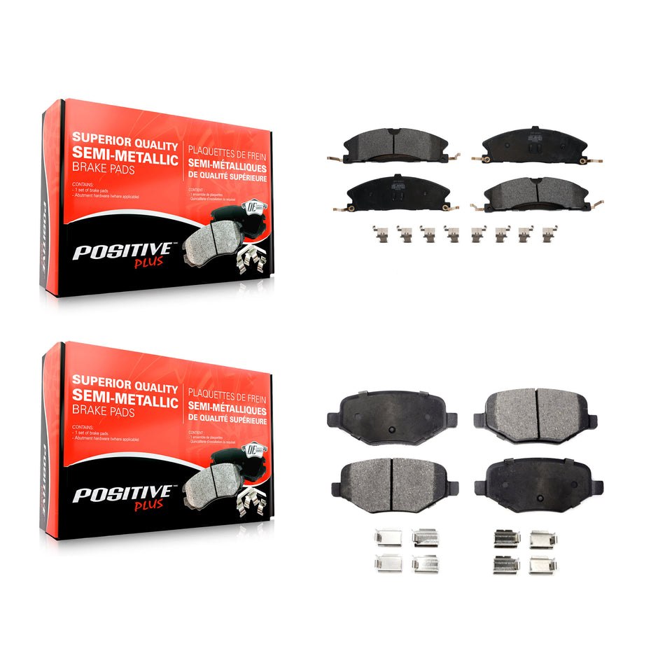 Front Rear Semi-Metallic Brake Pads Kit For Ford Explorer Police Interceptor Utility Lincoln MKS Flex Taurus MKT KPF-100238