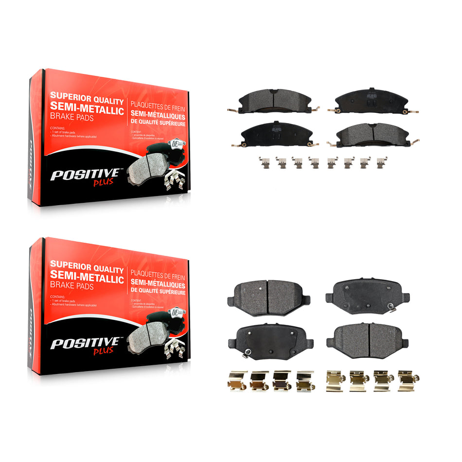 Front Rear Semi-Metallic Brake Pads Kit For Ford Explorer Taurus Flex Police Interceptor Sedan Lincoln MKS Special Service KPF-100239
