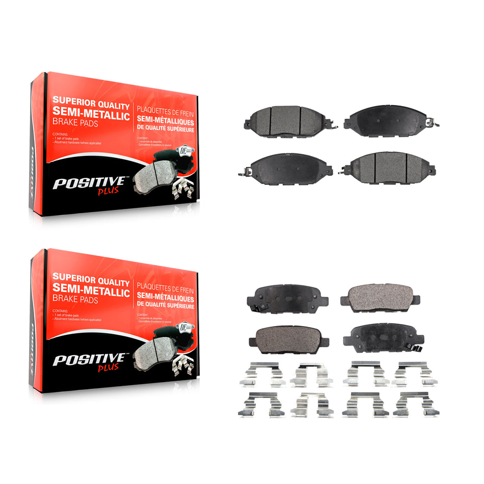 Front Rear Semi-Metallic Brake Pads Kit For Nissan Pathfinder Murano INFINITI QX60 JX35 KPF-100249