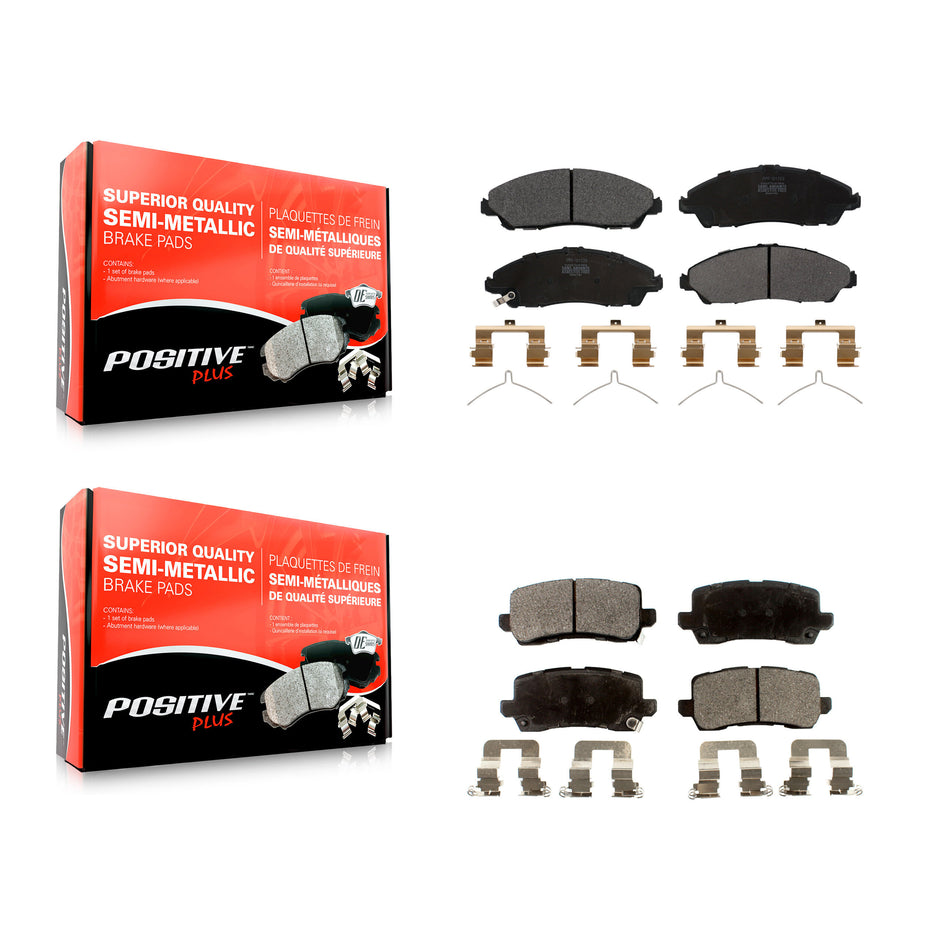 Front Rear Semi-Metallic Brake Pads Kit For 2017-2020 Acura MDX KPF-100265