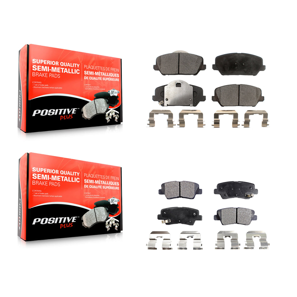 Front Rear Semi-Metallic Brake Pads Kit For Kia Forte Forte5 Koup KPF-100269