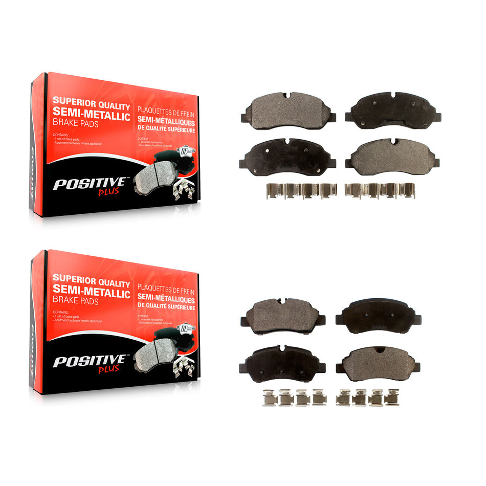Front Rear Semi-Metallic Brake Pads Kit For Ford Transit-250 Transit-350 Transit-150 HD KPF-100273