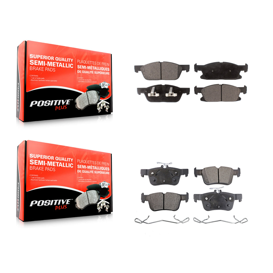 Front Rear Semi-Metallic Brake Pads Kit For Ford Edge Lincoln MKX Nautilus KPF-100276