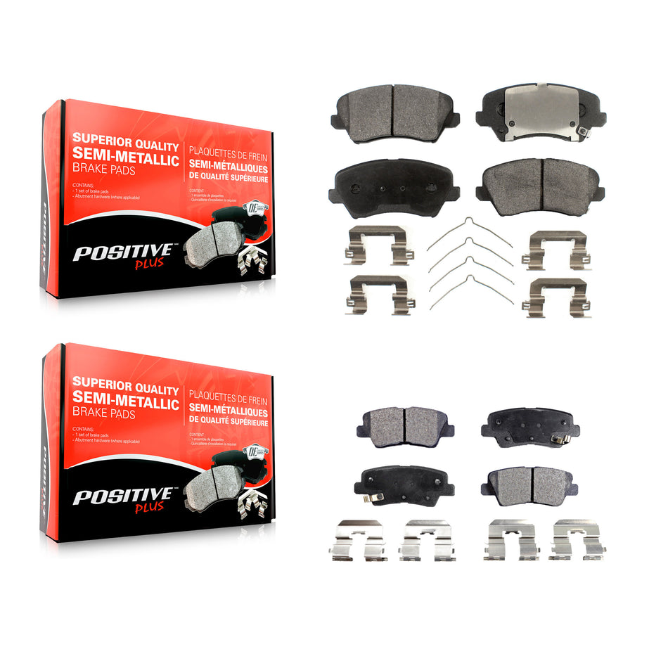 Front Rear Semi-Metallic Brake Pads Kit For Kia Forte Hyundai Elantra GT Forte5 Koup KPF-100280