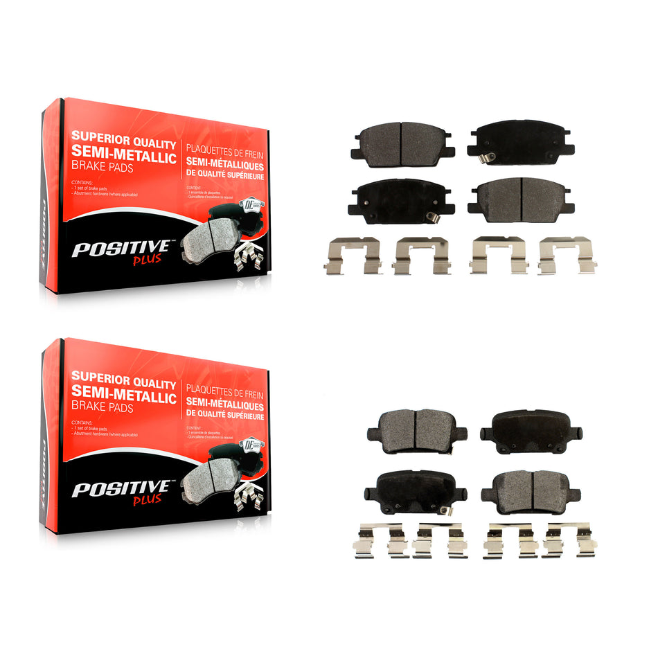 Front Rear Semi-Metallic Brake Pads Kit For Chevrolet Equinox Malibu GMC Terrain Buick LaCrosse Regal TourX Sportback KPF-100290