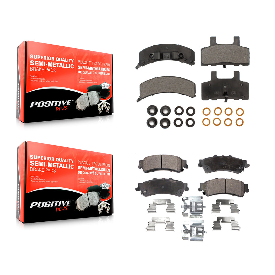 Front Rear Semi-Metallic Brake Pads Kit For GMC Yukon Cadillac 60 Special KPF-100295