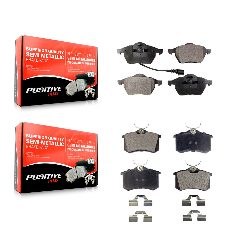 Front Rear Semi-Metallic Brake Pads Kit For Volkswagen Beetle Jetta Golf Passat KPF-100327
