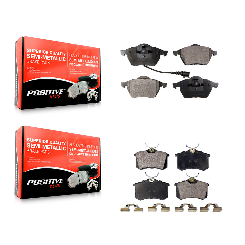 Front Rear Semi-Metallic Brake Pads Kit For Volkswagen Jetta Beetle Golf Audi TT Quattro A6 KPF-100328