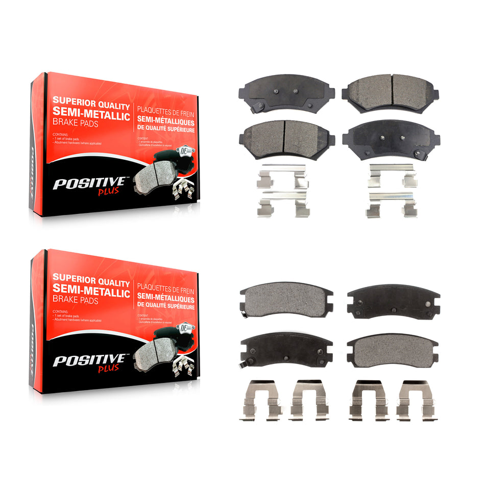 Front Rear Semi-Metallic Brake Pads Kit For Buick LeSabre Cadillac DeVille Park Avenue Pontiac Bonneville Eldorado Oldsmobile Aurora Seville Riviera KPF-100330