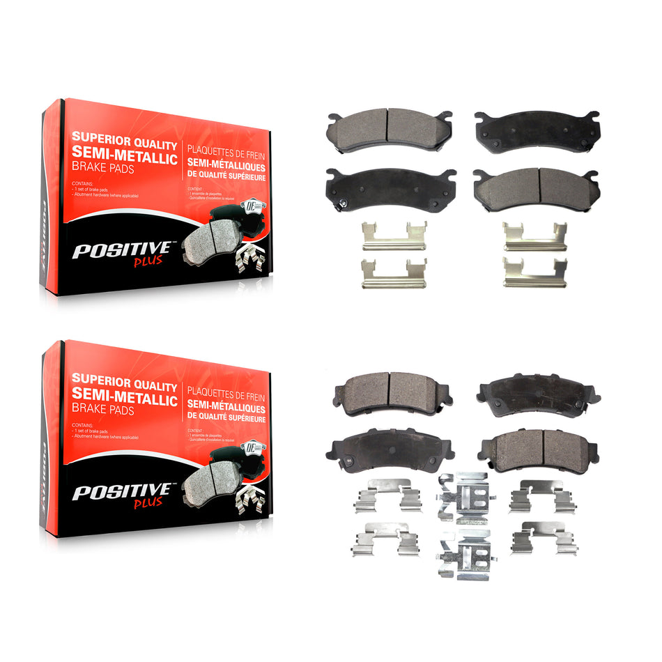 Front Rear Semi-Metallic Brake Pads Kit For Chevrolet Silverado 1500 GMC Sierra Classic Suburban Tahoe Astro Yukon XL Safari KPF-100355