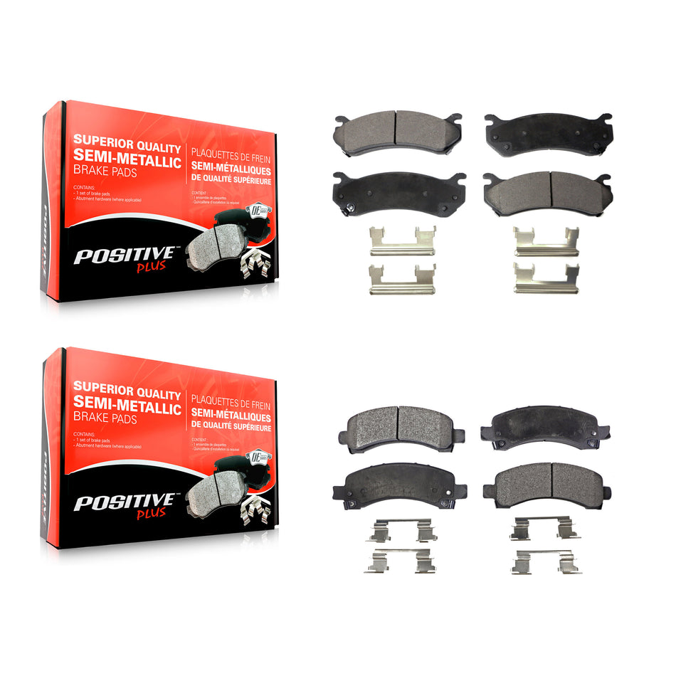 Front Rear Semi-Metallic Brake Pads Kit For 2003-2005 Chevrolet Express 2500 GMC Savana KPF-100357