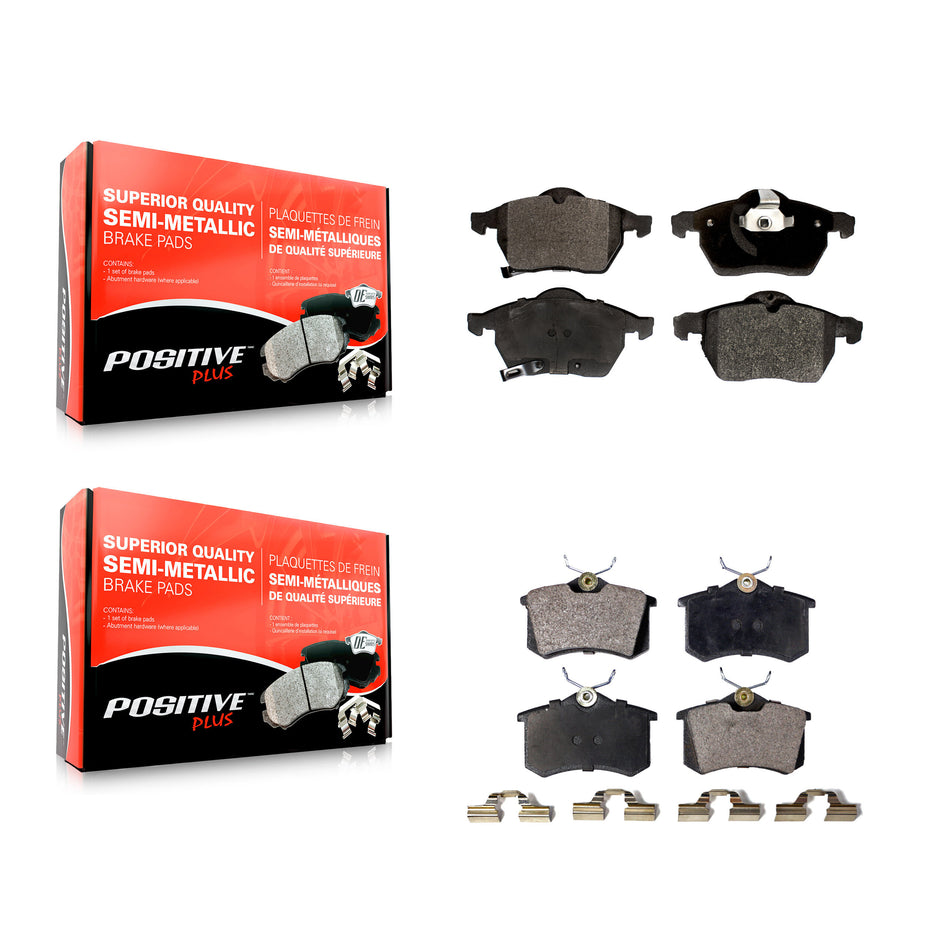 Front Rear Semi-Metallic Brake Pads Kit For Volkswagen Passat Audi A4 KPF-100370