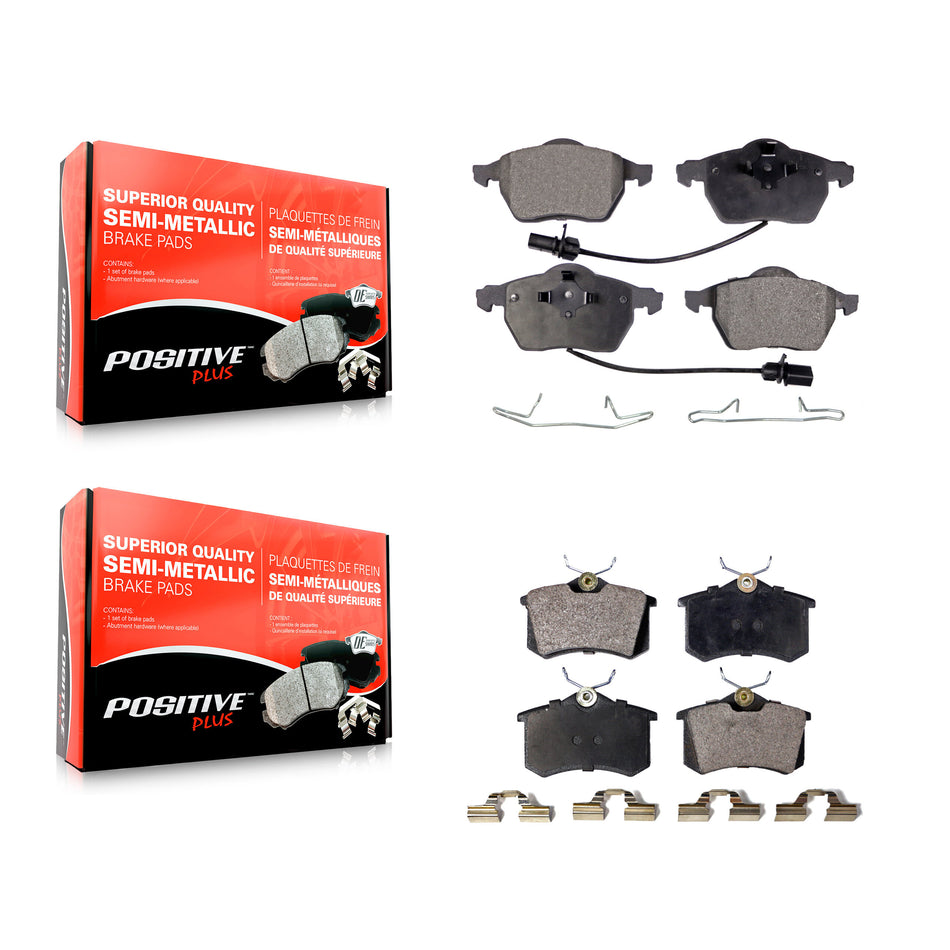 Front Rear Semi-Metallic Brake Pads Kit For Volkswagen Passat Audi A4 Quattro A6 S6 KPF-100381