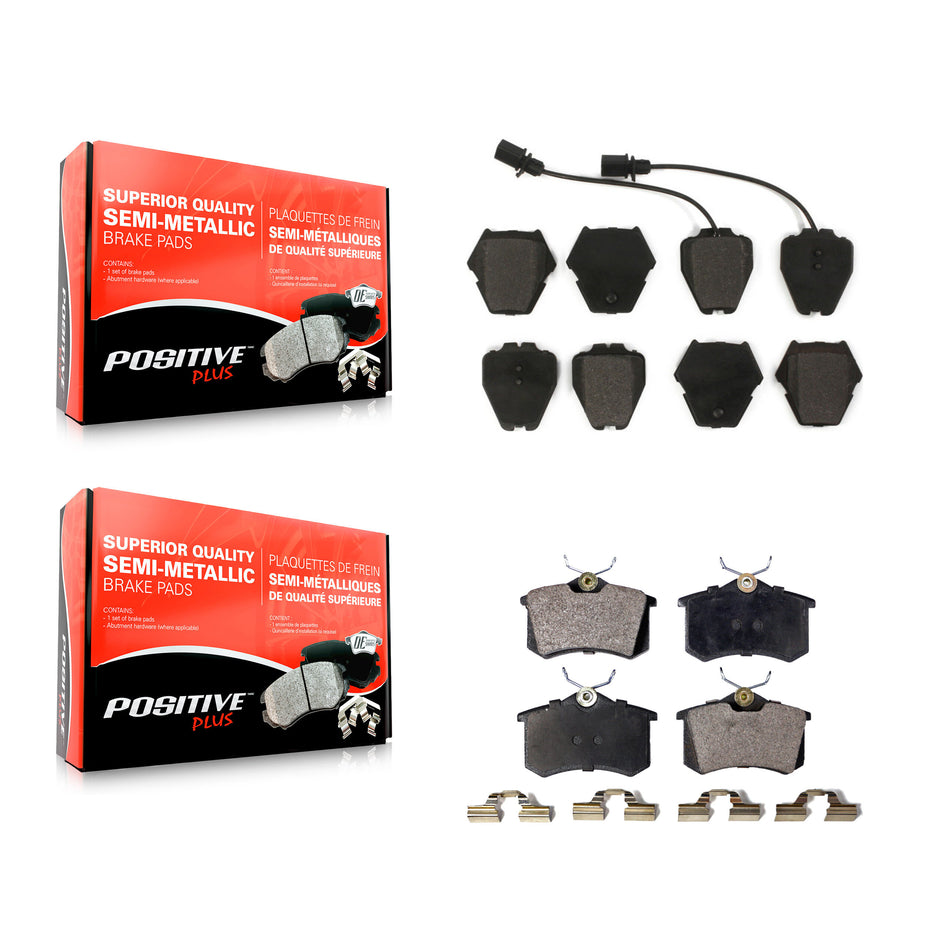 Front Rear Semi-Metallic Brake Pads Kit For Volkswagen Passat Audi A6 Quattro Allroad S4 A4 A8 S6 KPF-100419