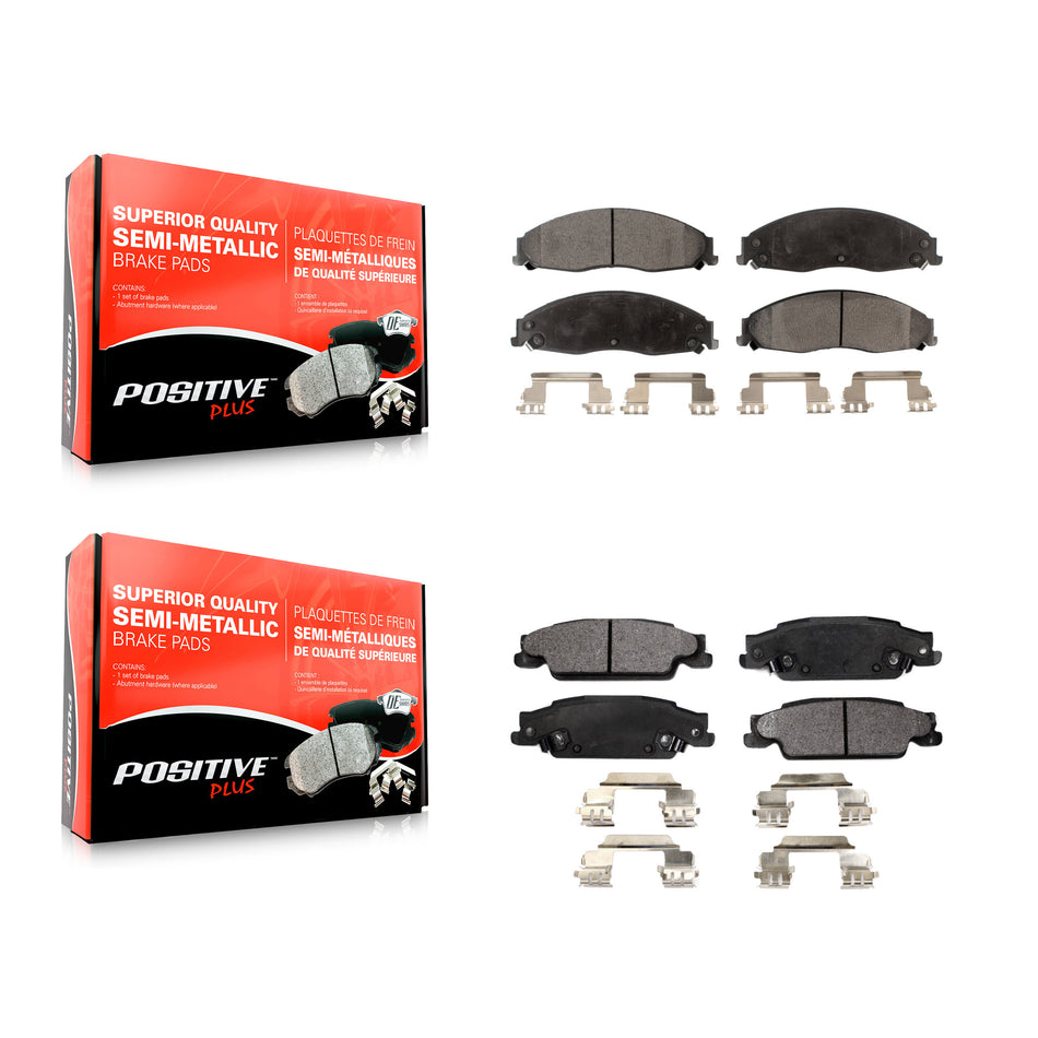 Front Rear Semi-Metallic Brake Pads Kit For Cadillac Pontiac Grand Prix CTS STS KPF-100430