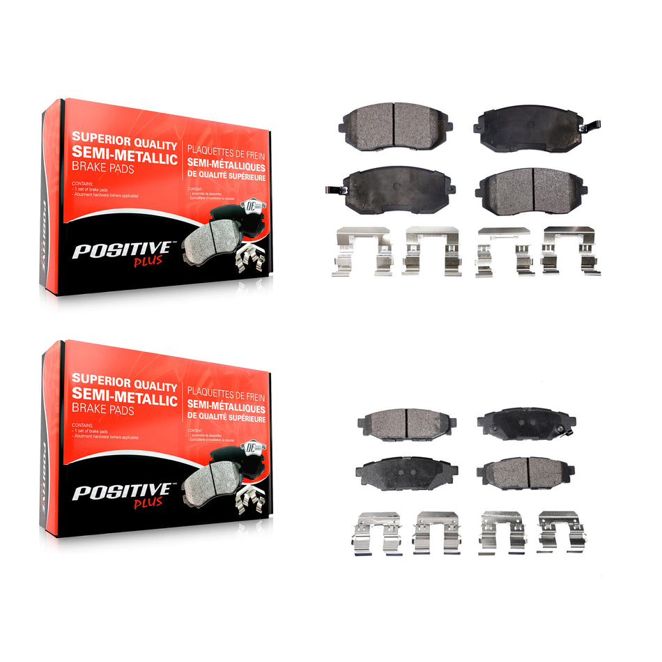 Front Rear Semi-Metallic Brake Pads Kit For Subaru Outback Legacy Forester Impreza WRX KPF-100435